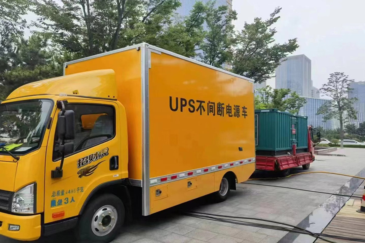 皋兰发电机租赁施工现场