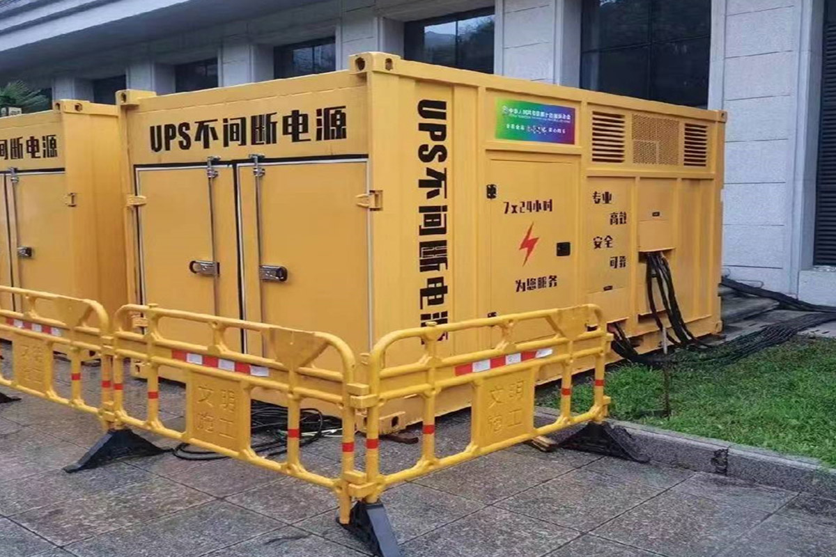 皋兰发电机租赁施工现场